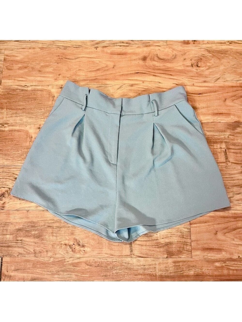 Socialite High Waisted Tailored Blue Shorts Size XXL Pleated Dress Shorts